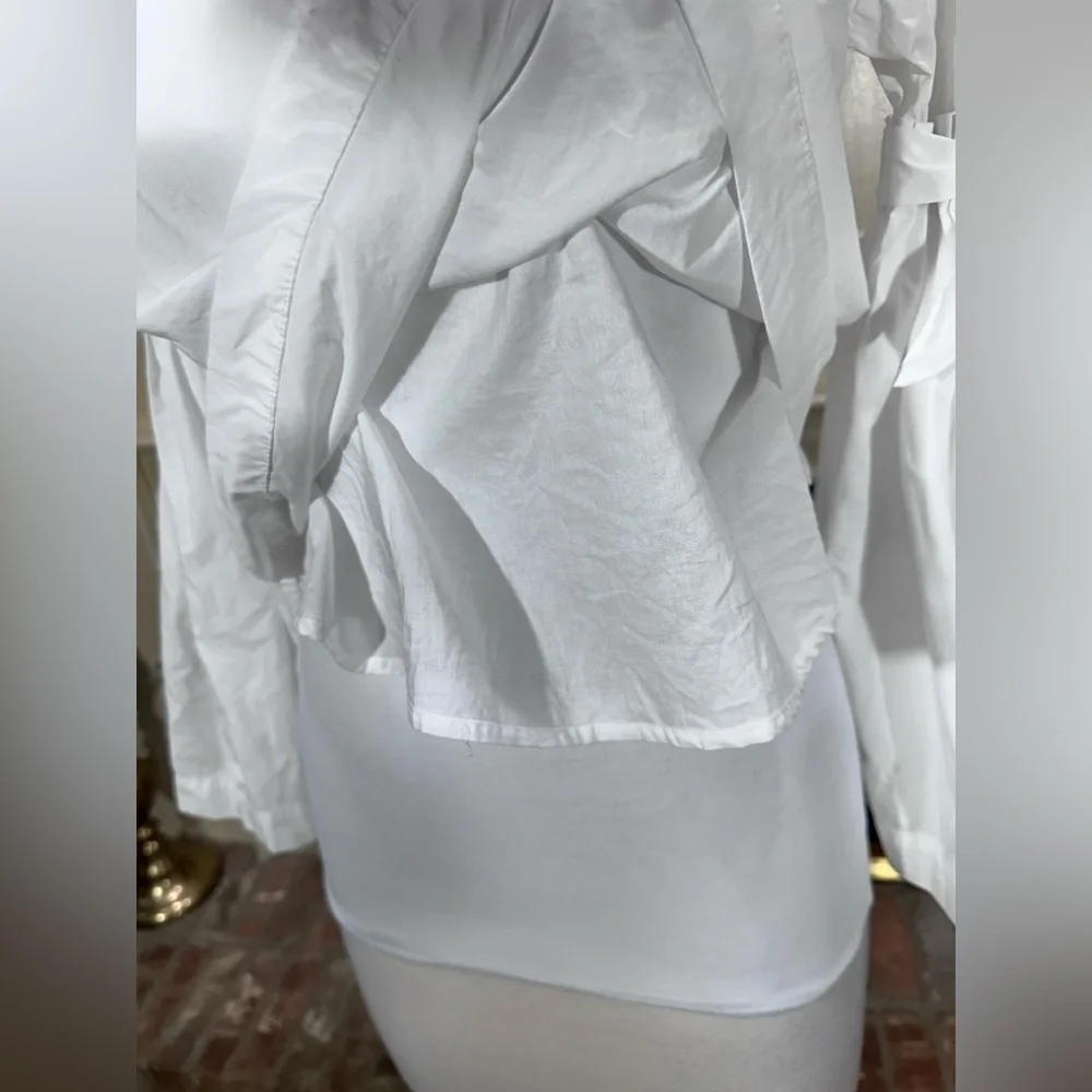 Free‎ People So Obviously Yours White Bell Sleeve Cotton Top
